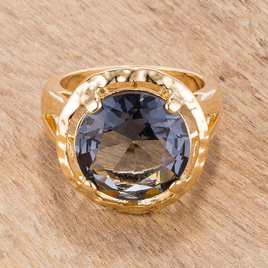 Smokey Cubic Zirconia Organic Ring freeshipping - Higher Class Elegance