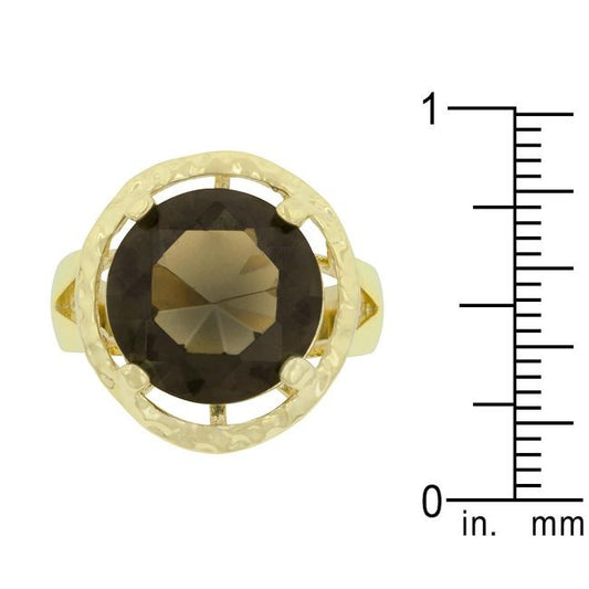 Brown Cubic Zirconia Organic Ring freeshipping - Higher Class Elegance