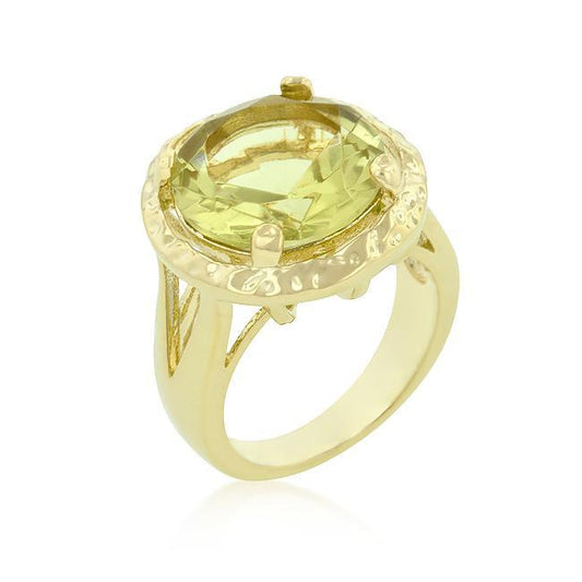 Yellow Cubic Zirconia Organic Ring freeshipping - Higher Class Elegance