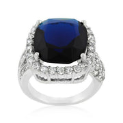Deep Blue Sapphire Engagement Ring freeshipping - Higher Class Elegance