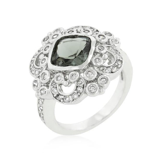 Elegant Smokey Crest Ring freeshipping - Higher Class Elegance