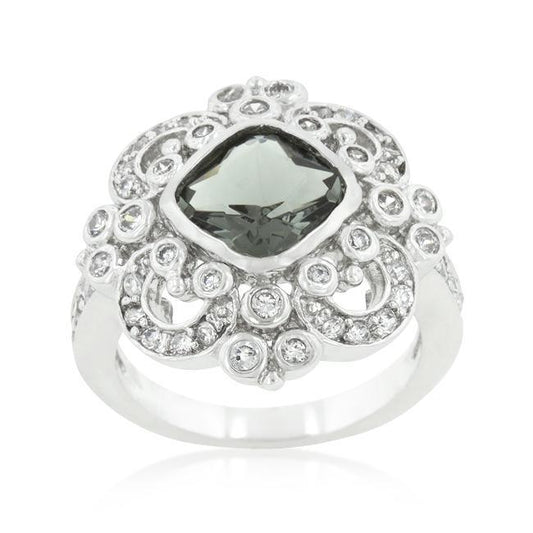 Elegant Smokey Crest Ring freeshipping - Higher Class Elegance