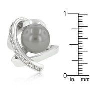 Rhodium Plated Knotted Simulated Pearl Ring freeshipping - Higher Class Elegance