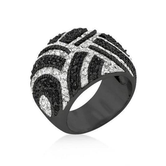 Black And White Cocktail Ring freeshipping - Higher Class Elegance