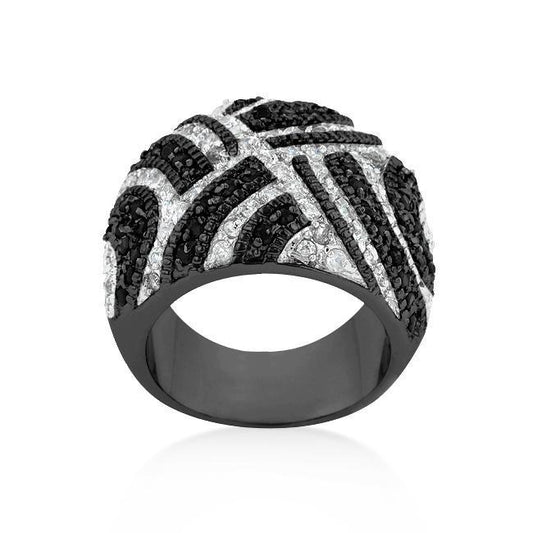 Black And White Cocktail Ring freeshipping - Higher Class Elegance