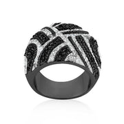 Black And White Cocktail Ring freeshipping - Higher Class Elegance