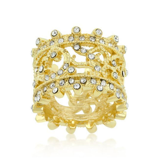 Golden Filigree Eternity Band freeshipping - Higher Class Elegance