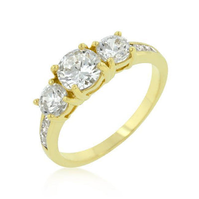 Triplet Golden Wedding Ring freeshipping - Higher Class Elegance