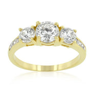 Triplet Golden Wedding Ring freeshipping - Higher Class Elegance