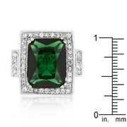 Emerald Green Classic Cocktail Ring freeshipping - Higher Class Elegance