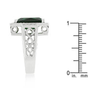 Emerald Green Classic Cocktail Ring freeshipping - Higher Class Elegance
