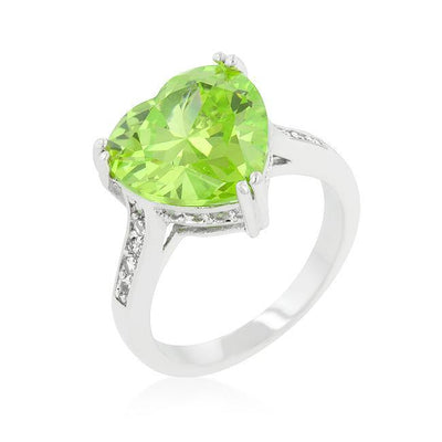 Apple Green Heart Ring freeshipping - Higher Class Elegance