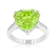 Apple Green Heart Ring freeshipping - Higher Class Elegance