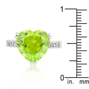 Apple Green Heart Ring freeshipping - Higher Class Elegance