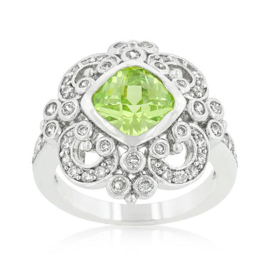 Elegant Peridot Crest Ring freeshipping - Higher Class Elegance