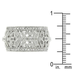 Filigree Crest Eternity Ring freeshipping - Higher Class Elegance