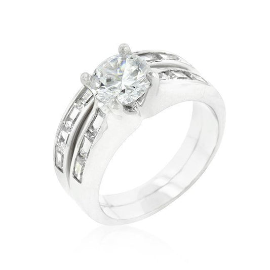 Rhodium Plated Stackable Ring Set freeshipping - Higher Class Elegance