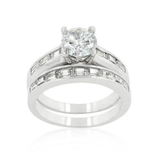 Rhodium Plated Stackable Ring Set freeshipping - Higher Class Elegance