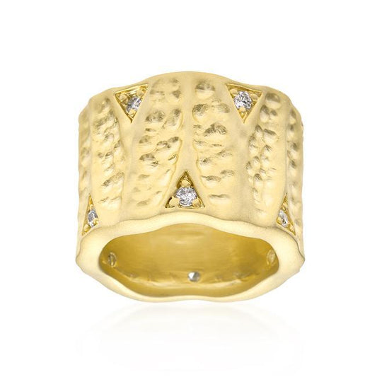 Textured Organic Matte Golden Eternity Ring freeshipping - Higher Class Elegance