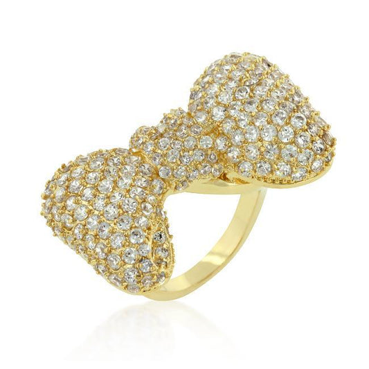 Bow Tie Cubic Zirconia Ring freeshipping - Higher Class Elegance