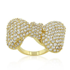 Bow Tie Cubic Zirconia Ring freeshipping - Higher Class Elegance