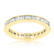 Alternating Cubic Zirconia Eternity Band in Goldtone Finish freeshipping - Higher Class Elegance
