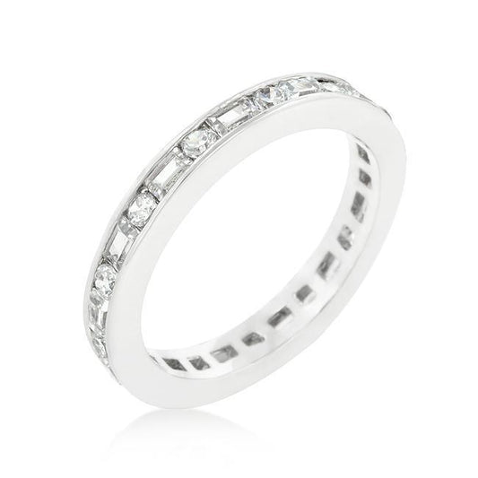 Alternating Cubic Zirconia Eternity Band freeshipping - Higher Class Elegance