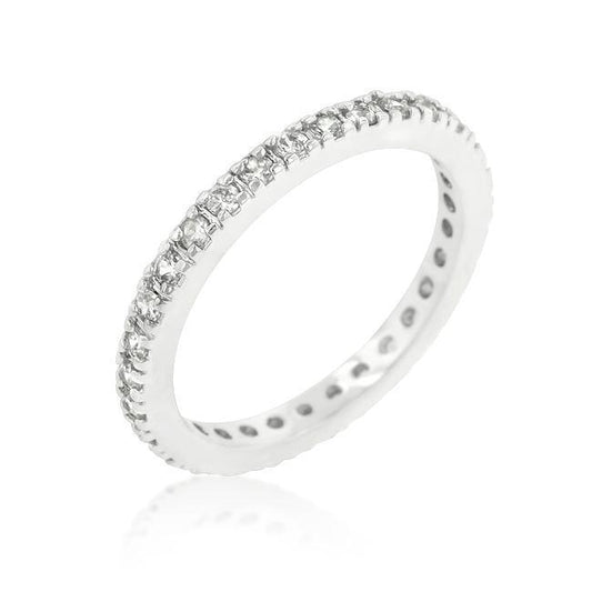 Delicate Cubic Zirconia Eternity Band freeshipping - Higher Class Elegance