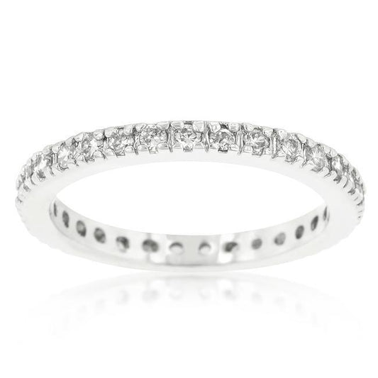 Delicate Cubic Zirconia Eternity Band freeshipping - Higher Class Elegance