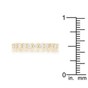 Goldtone Cubic Zirconia Eternity Band freeshipping - Higher Class Elegance