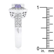 Lavender Halo Engagement Ring freeshipping - Higher Class Elegance