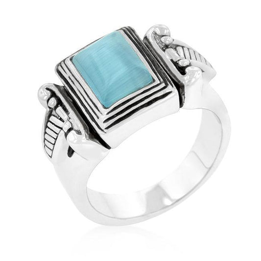 Blue Cats Eye Vintage Ring freeshipping - Higher Class Elegance