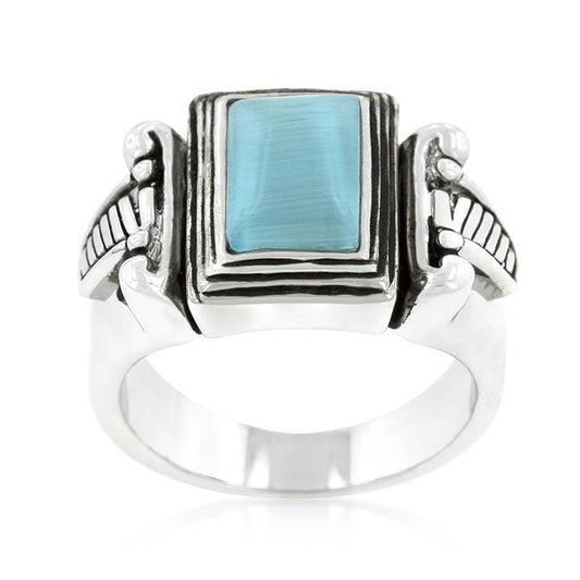 Blue Cats Eye Vintage Ring freeshipping - Higher Class Elegance