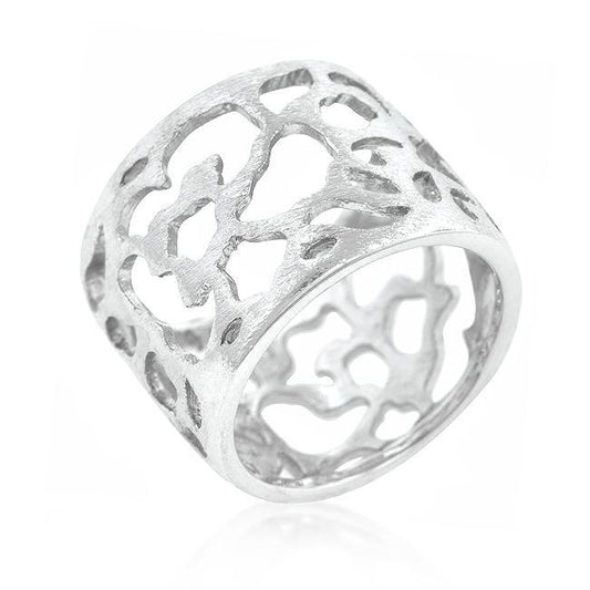 Filigree Matte Rhodium Ring freeshipping - Higher Class Elegance