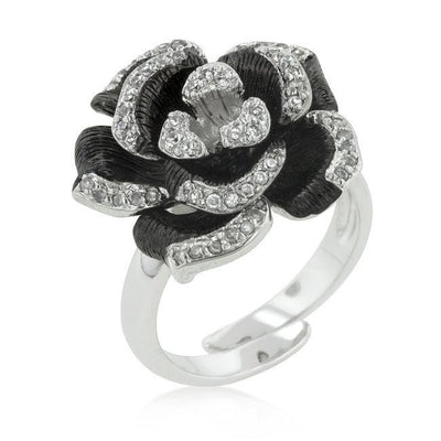 Two-tone Finish Floral Ring with Textured Pedals freeshipping - Higher Class Elegance