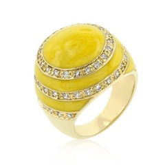Yellow Enamel Egg Ring freeshipping - Higher Class Elegance