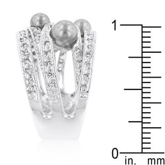 Gray Pearl Cocktail Ring freeshipping - Higher Class Elegance