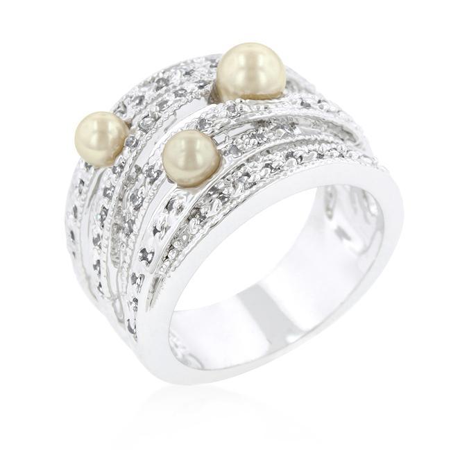 Champagne Pearl Cocktail Ring freeshipping - Higher Class Elegance
