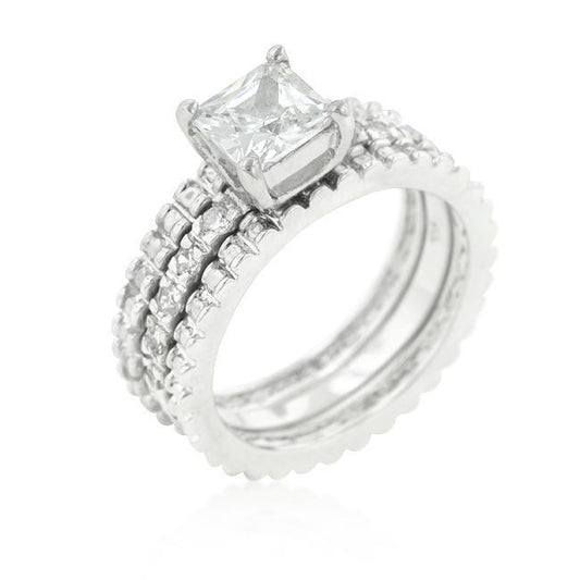 Bridal Triple Ring Set freeshipping - Higher Class Elegance
