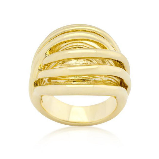 Golden Illusion Fashion Ring freeshipping - Higher Class Elegance