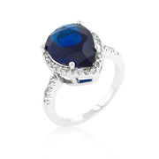 Sapphire Cubic Zirconia Drop Ring freeshipping - Higher Class Elegance