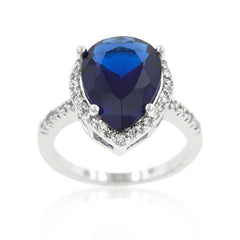 Sapphire Cubic Zirconia Drop Ring freeshipping - Higher Class Elegance