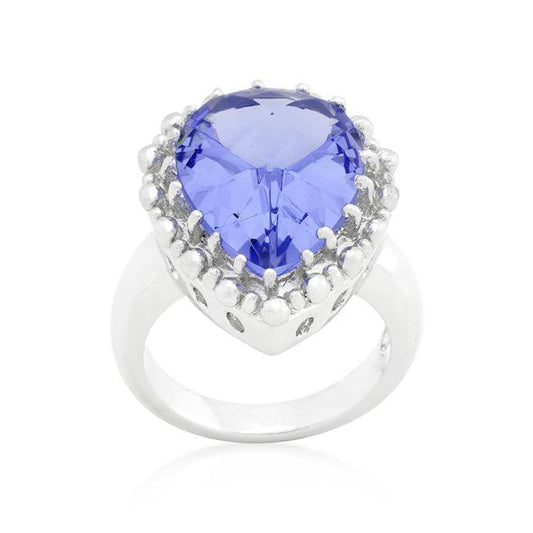 Solitaire Light Purple Cocktail Ring freeshipping - Higher Class Elegance