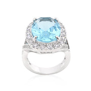 Oval Blue Topaz Cocktail Ring freeshipping - Higher Class Elegance