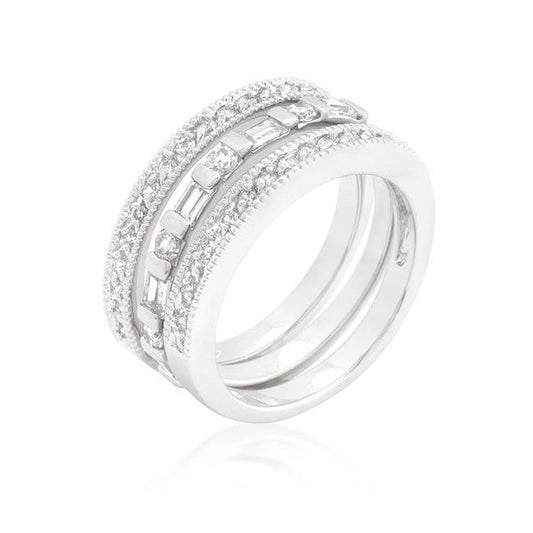 Simple Cubic Zirconia Ring Set freeshipping - Higher Class Elegance