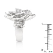 Large Flower Cubic Zirconia Cocktail Ring freeshipping - Higher Class Elegance
