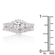 Art Deco Round Cut Bridal Set freeshipping - Higher Class Elegance