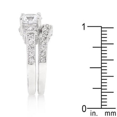 Art Deco Round Cut Bridal Set freeshipping - Higher Class Elegance