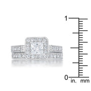 Art Deco Princess Cut Bridal Set freeshipping - Higher Class Elegance