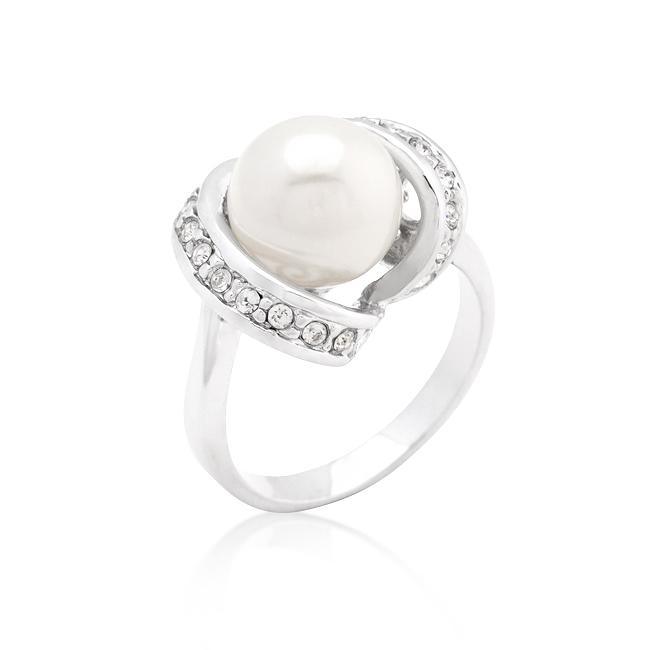 Single Pearl Cocktail Ring freeshipping - Higher Class Elegance